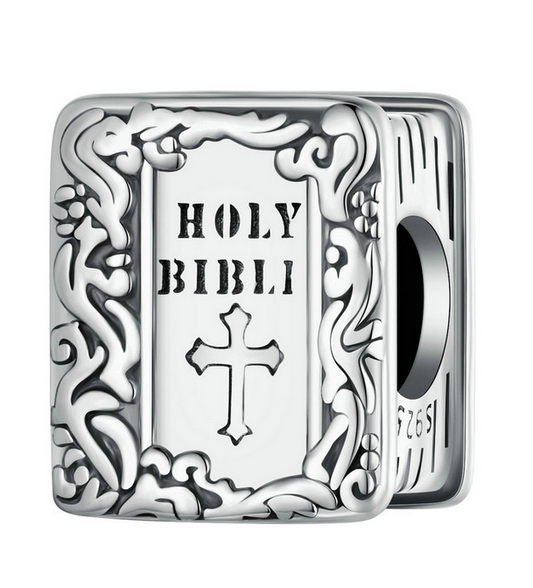 Sterling Silver Holy Bible Charm