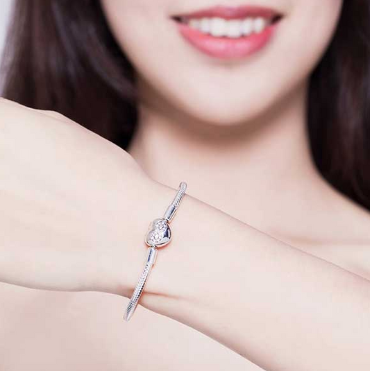 CZ Infinity Heart Bracelet