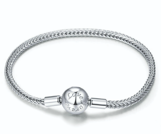 Sterling Silver Snake Charm Bracelet