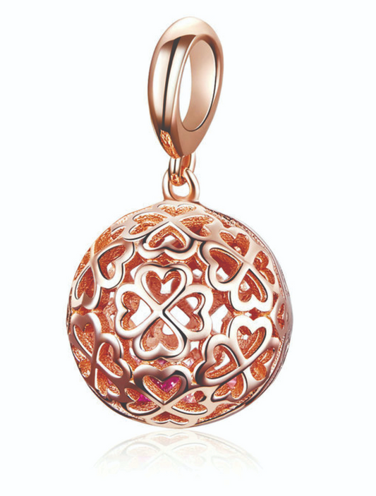 Ball of Hearts Rose Gold Pendant
